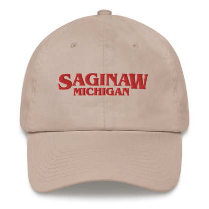 'Saginaw Michigan' Dad Hat (1980s Drama Parody)