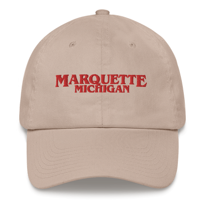 'Marquette Michigan' Dad Hat (1980s Drama Parody)