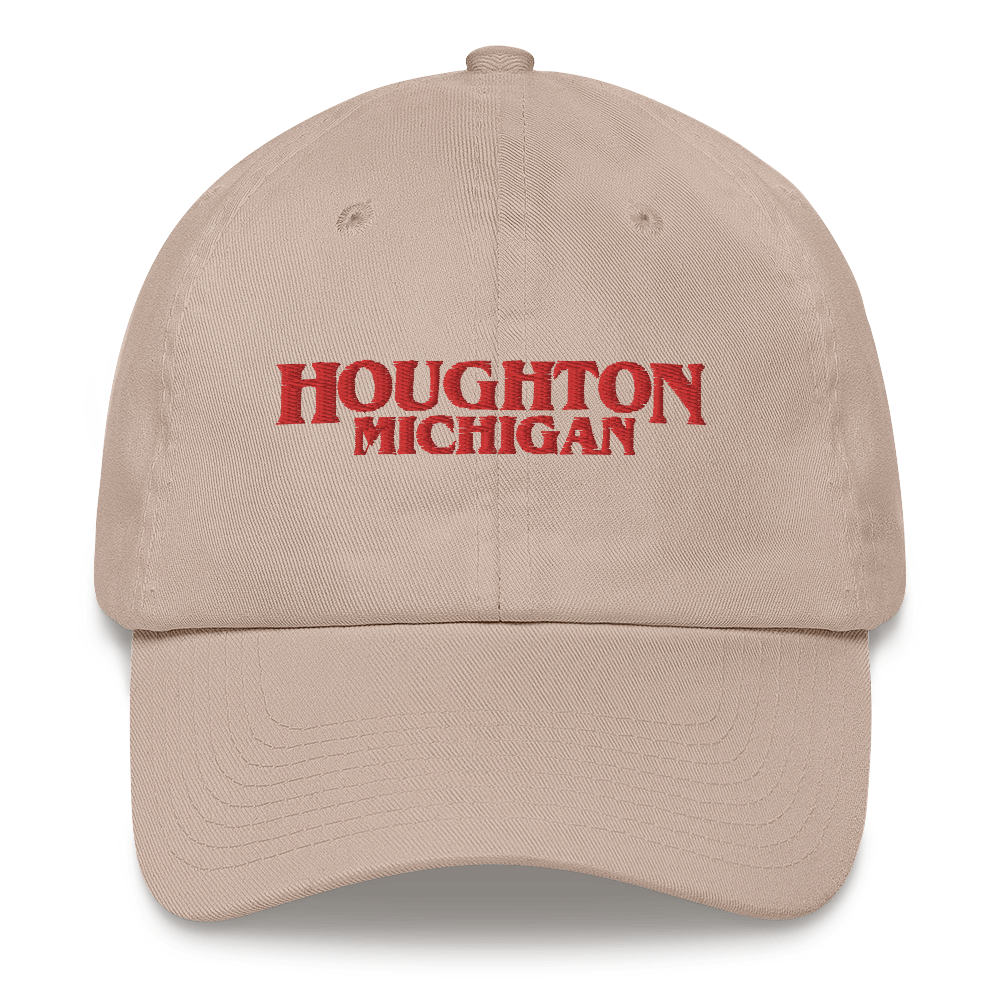 'Houghton Michigan' Dad Hat (1980s Drama Parody)