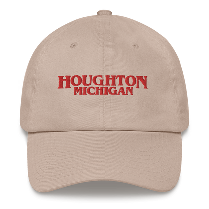 'Houghton Michigan' Dad Hat (1980s Drama Parody)