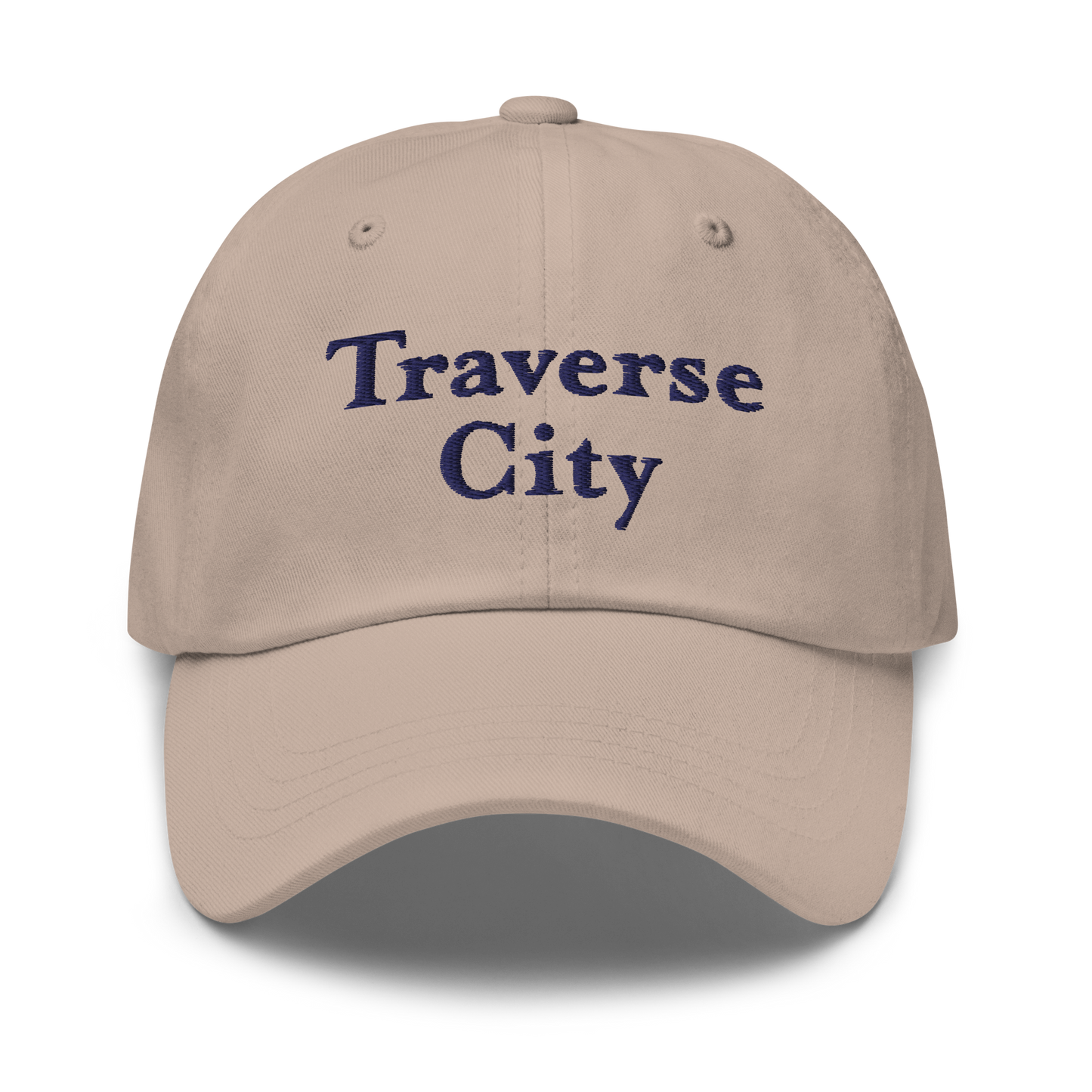 'Traverse City' Dad Hat | White/Black Embroidery