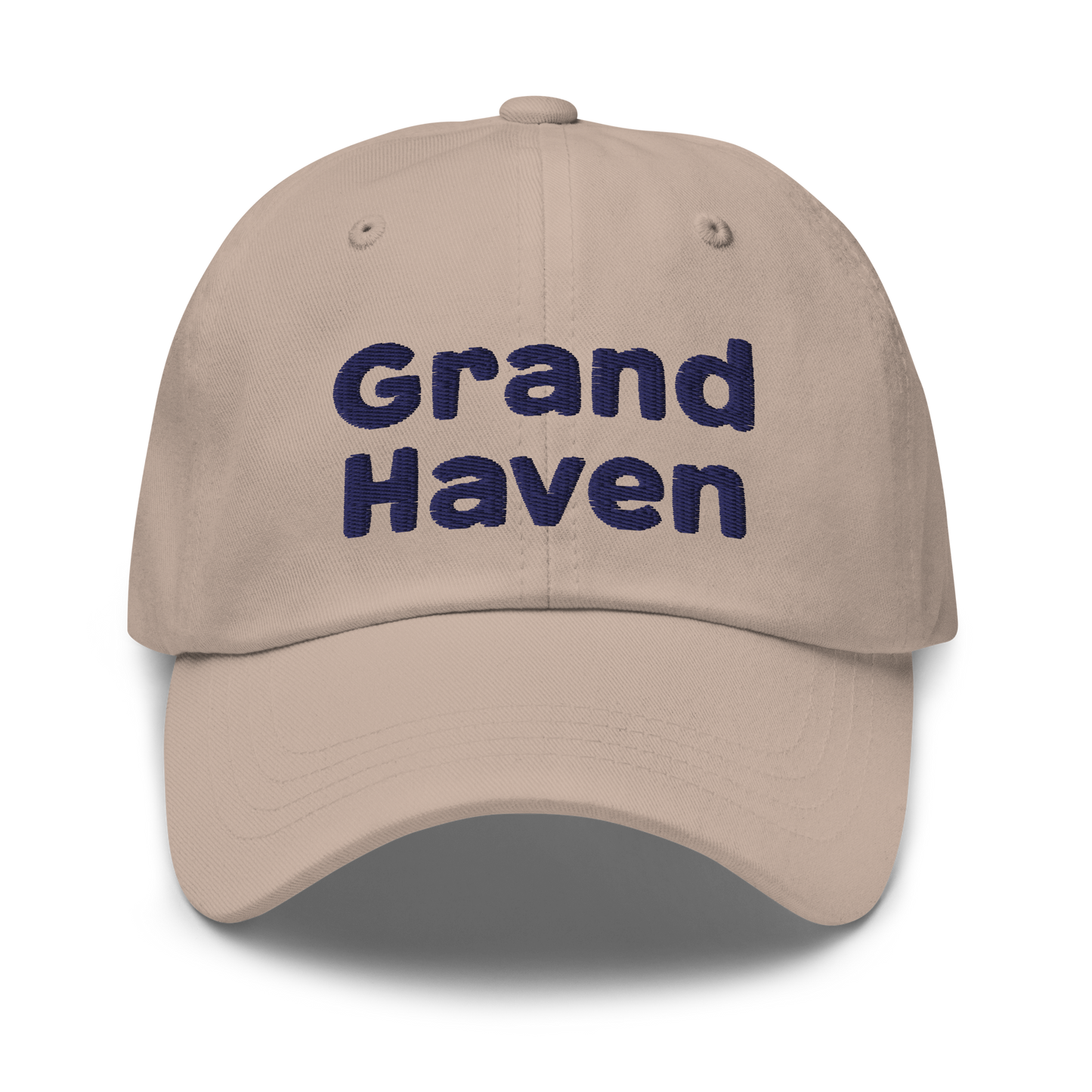 'Grand Haven' Dad Hat | White/Navy Embroidery