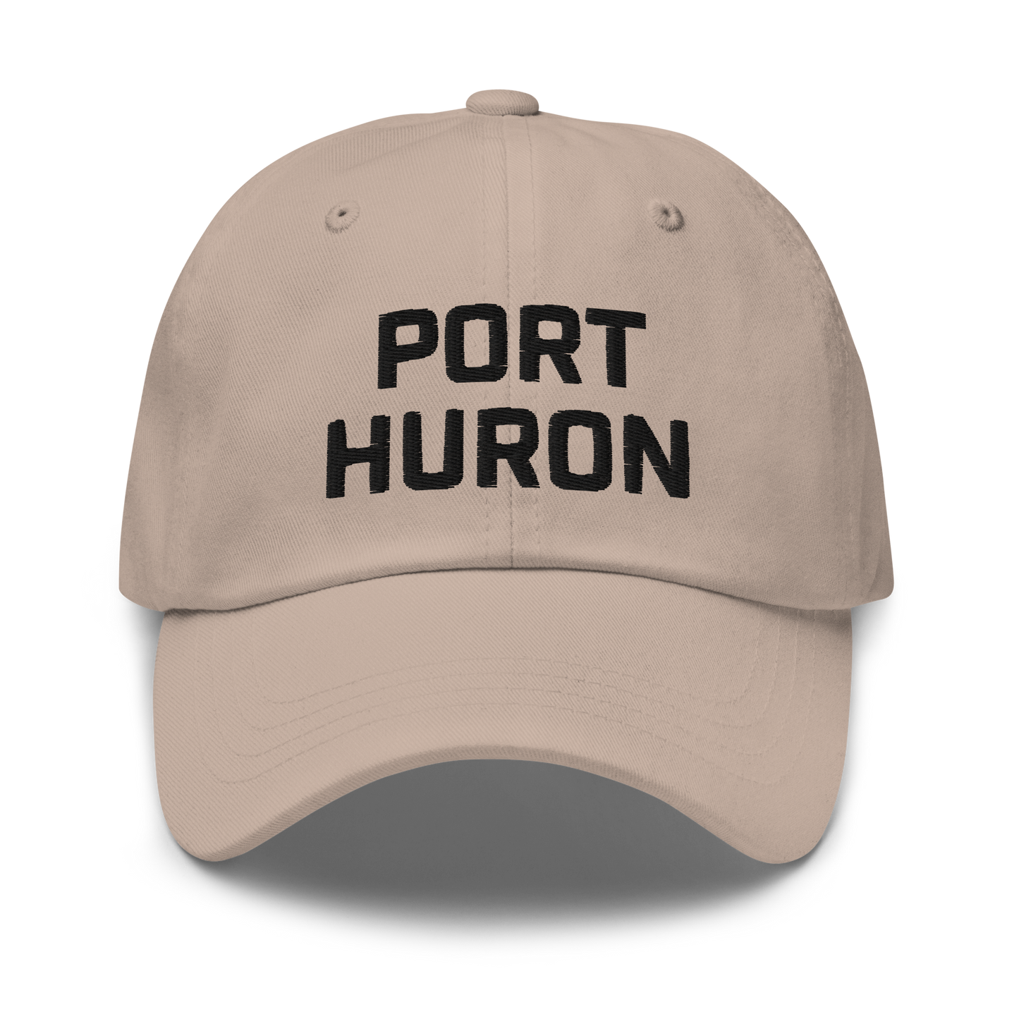 'Port Huron' Dad Hat | White/Black Embroidey