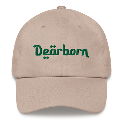 'Dearborn' Dad Hat | Green/White Embroidery