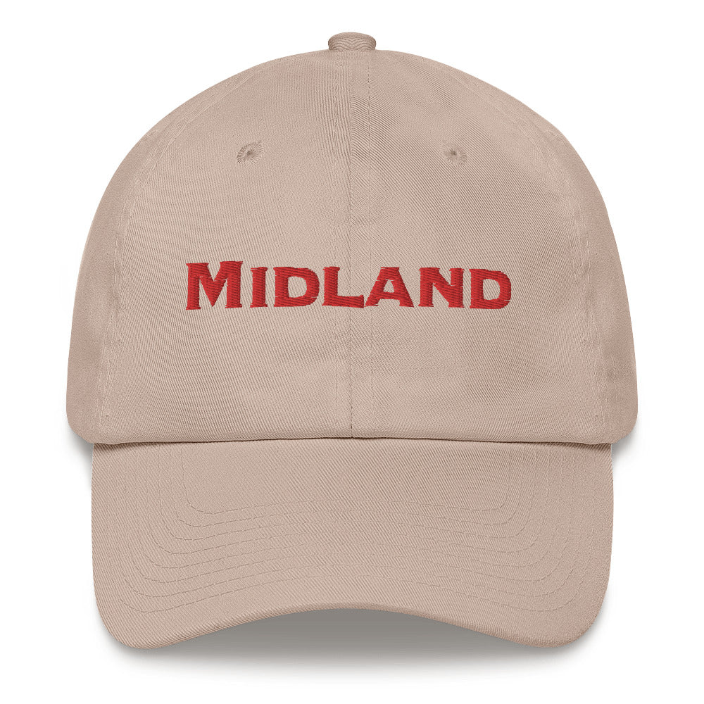 'Midland' Dad Hat | Red Embroidery