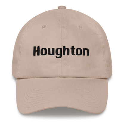 'Houghton' Dad Hat | White/Black Embroidery