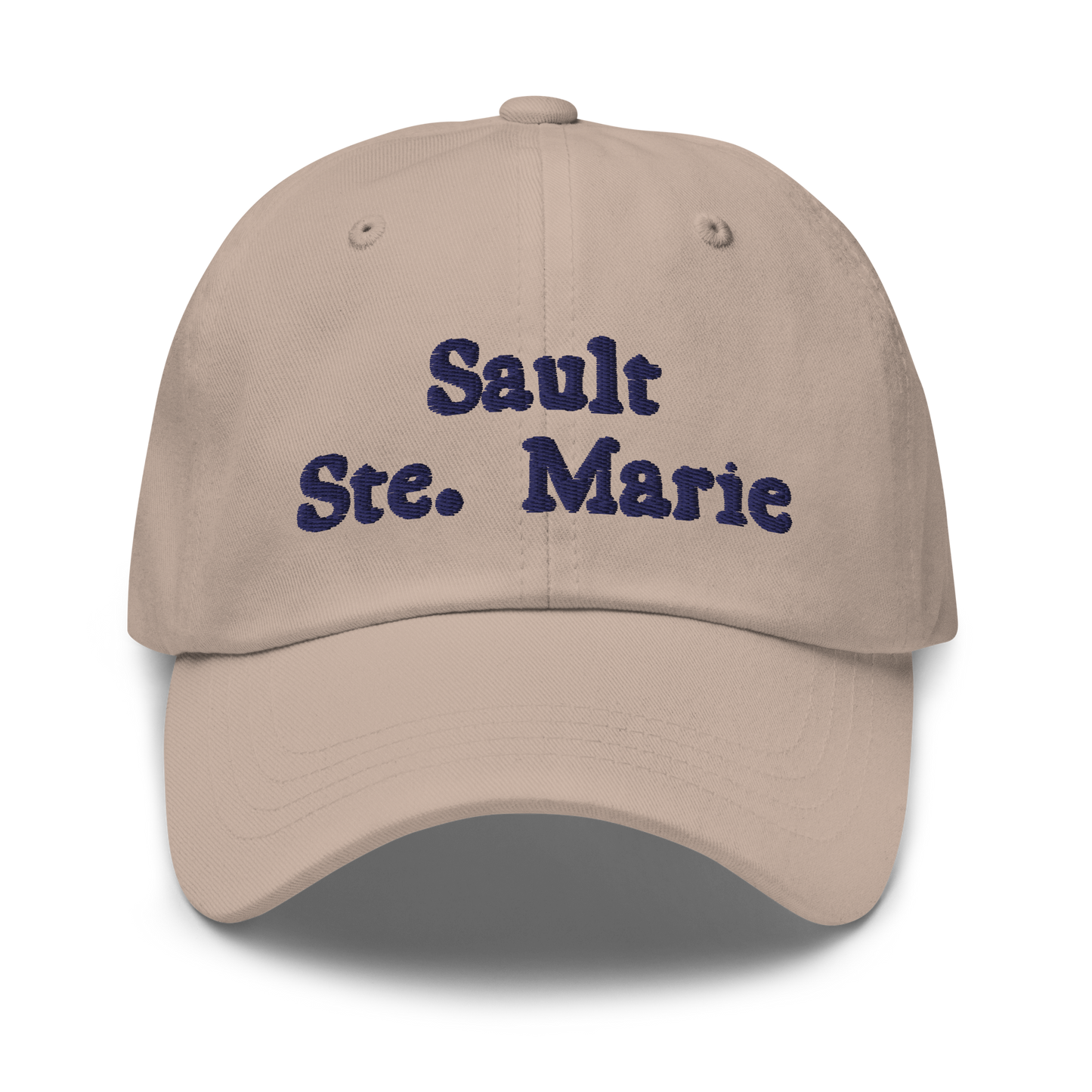 'Sault Ste. Marie' Dad Hat | White/Navy Embroidery