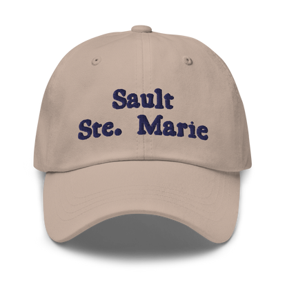 'Sault Ste. Marie' Dad Hat | White/Navy Embroidery