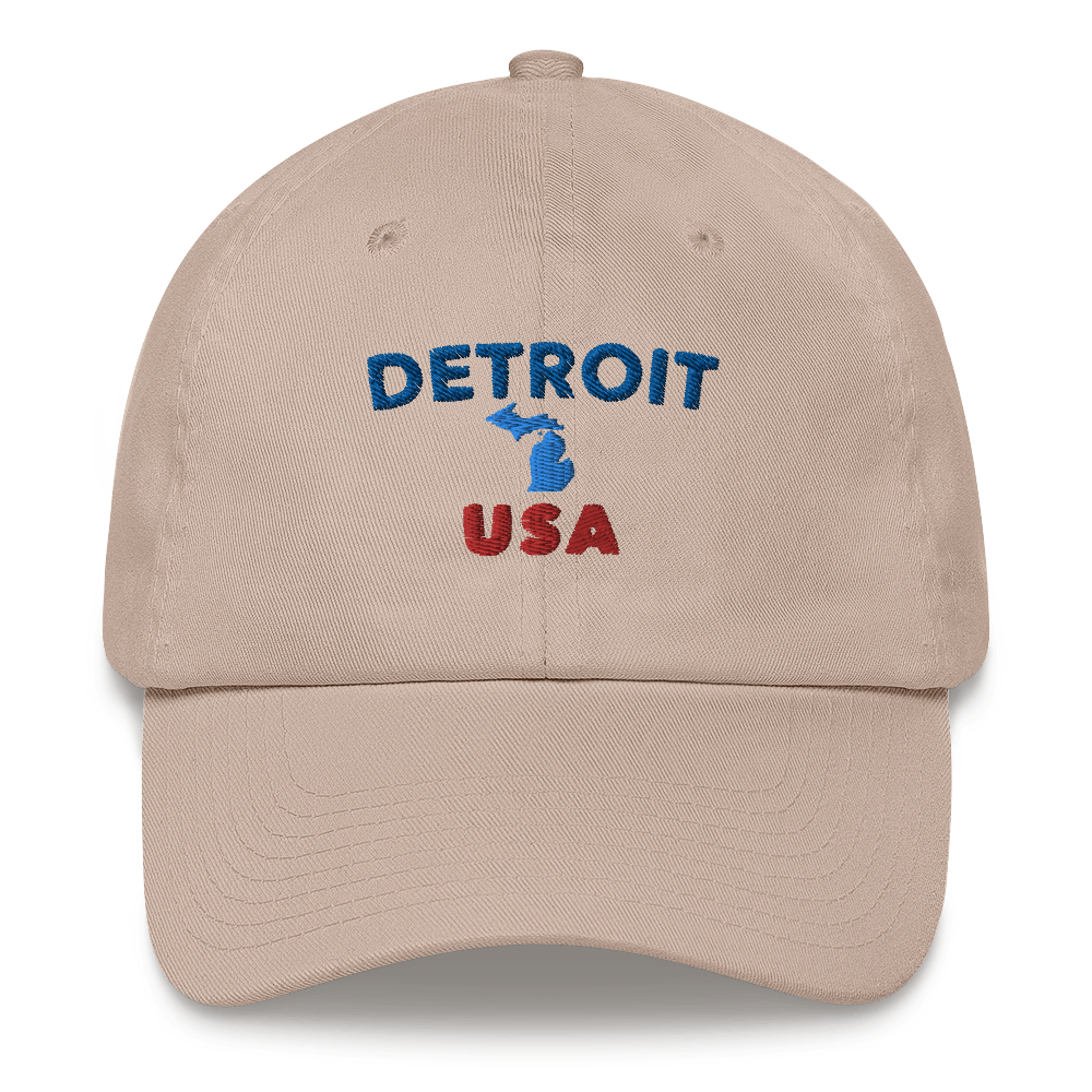 'Detroit USA' Dad Hat (w/ Michigan Outline)