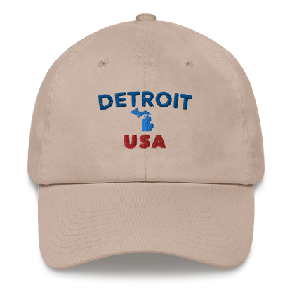 'Detroit USA' Dad Hat (w/ Michigan Outline)