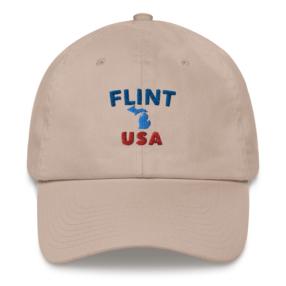 'Flint USA' Dad Hat (w/ Michigan Outline)