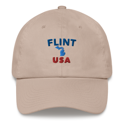 'Flint USA' Dad Hat (w/ Michigan Outline)