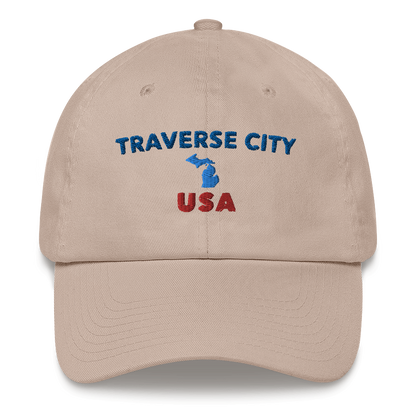 'Traverse City USA' Dad Hat (w/ Michigan Outline)