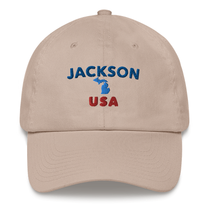 'Jackson USA' Dad Hat (w/ Michigan Outline)