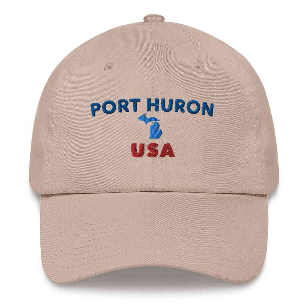 'Port Huron USA' Dad Hat (w/Michigan Outline)