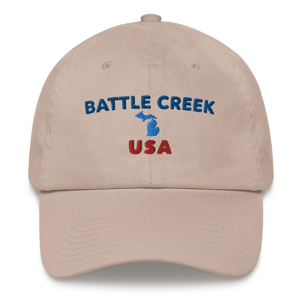 'Battle Creek USA' Dad Hat (w/ Michigan Outline)