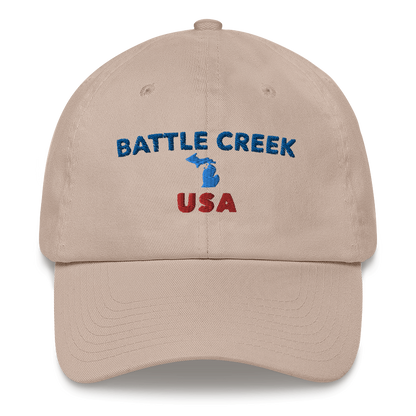 'Battle Creek USA' Dad Hat (w/ Michigan Outline)