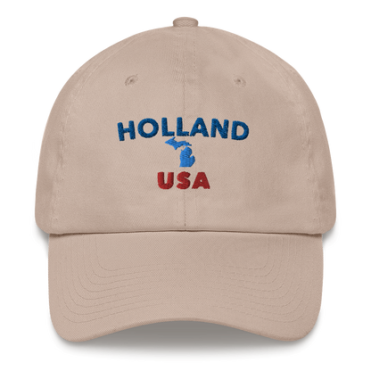 'Holland USA' Dad Hat (w/ Michigan Outline)