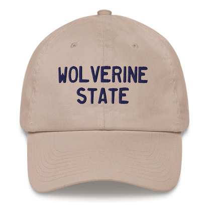 Michigan 'Wolverine State' Dad Hat (Licence Plate Font)