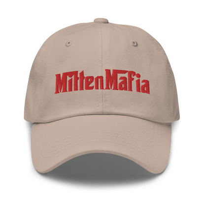 Michigan 'MittenMafia' Dad Hat (Gangster Font) | Red Embroidery