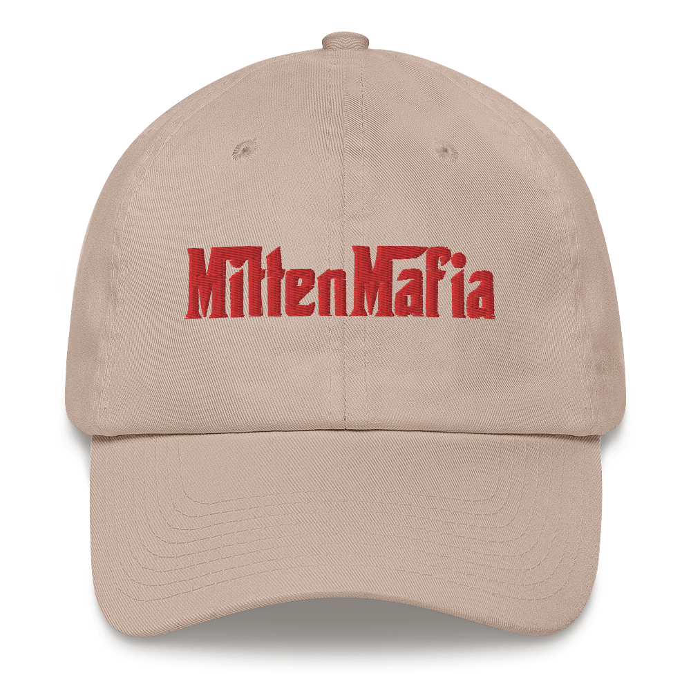 Michigan 'MittenMafia' Dad Hat (Gangster Font) | Red Embroidery