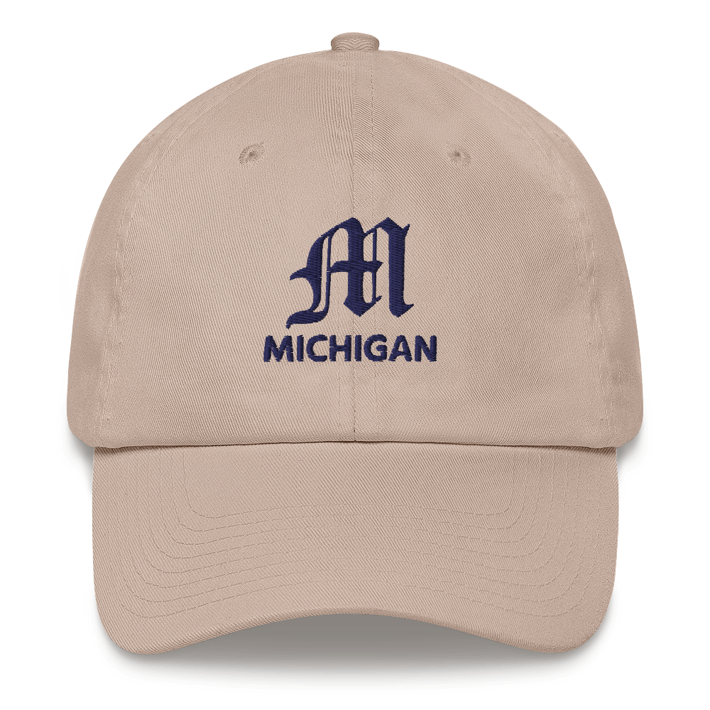 'Michigan' Dad Hat (w/ Old English 'M')