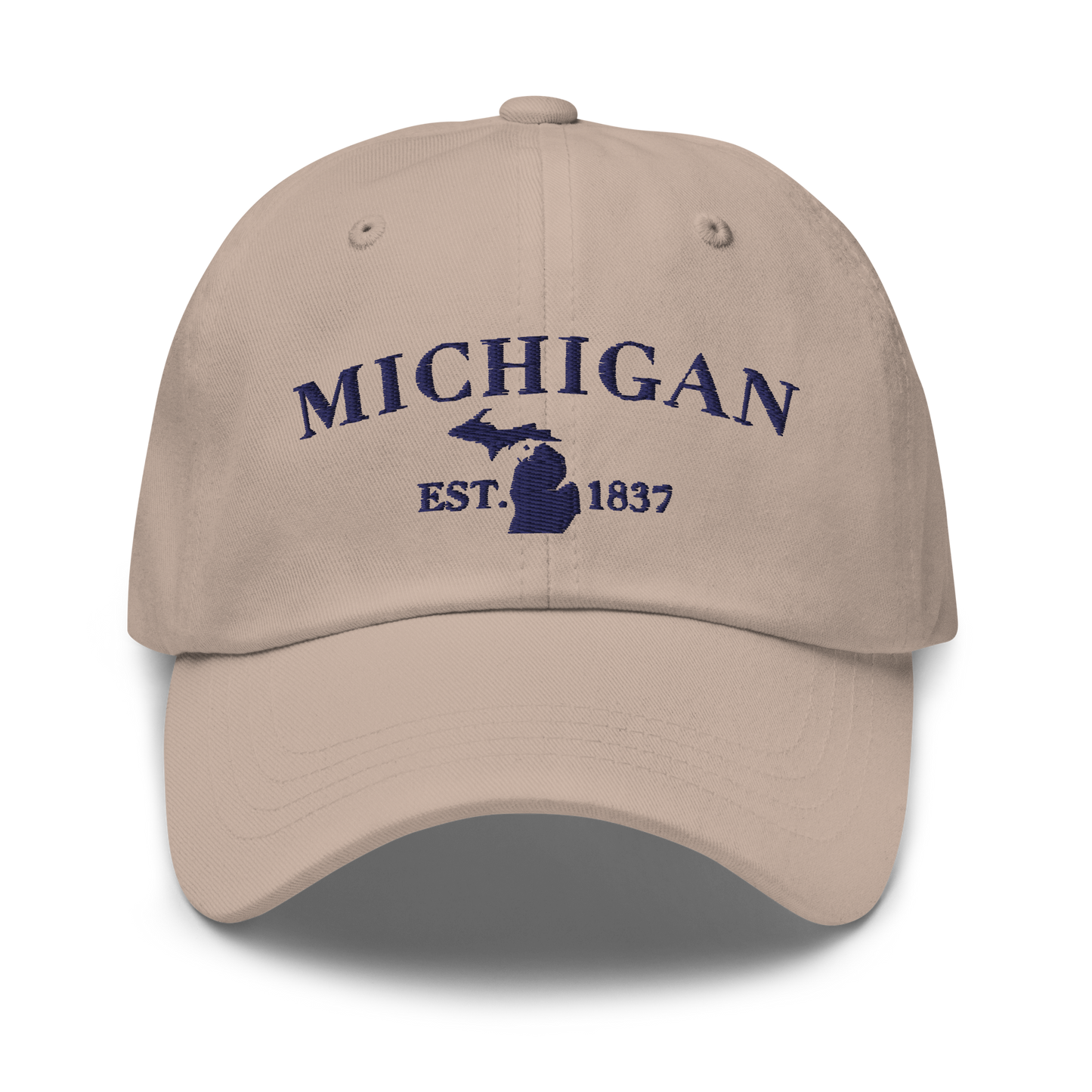 'Michigan EST 1837' Dad Hat (Didone Font)