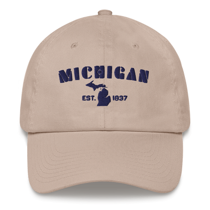 'Michigan EST 1837' Dad Hat (Art Deco Font)