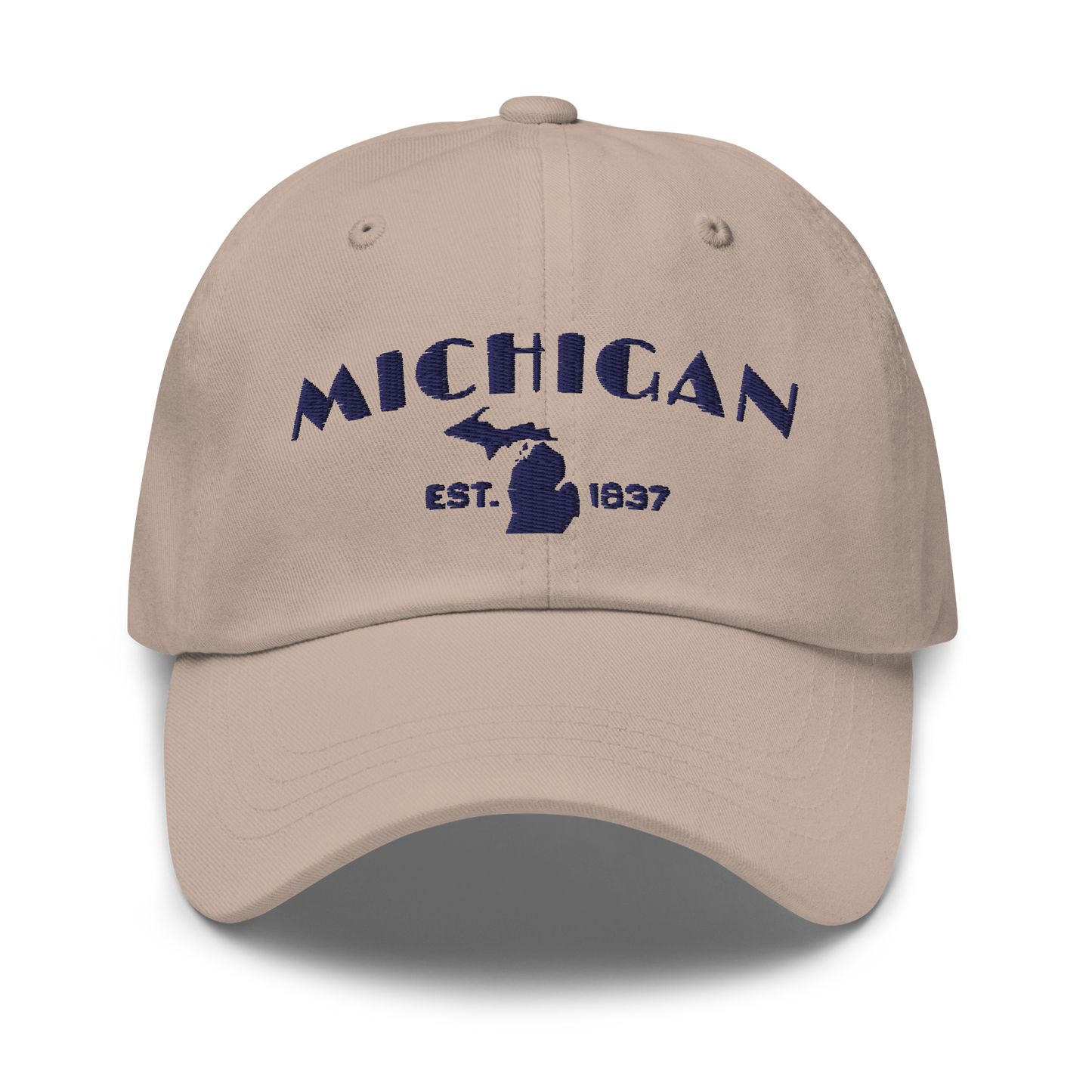 'Michigan EST 1837' Dad Hat (Theatrical Art Deco Font)