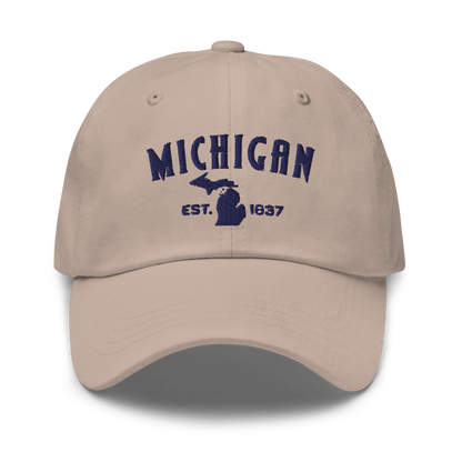 'Michigan EST 1837' Dad Hat (Vicious Mustelid Font)