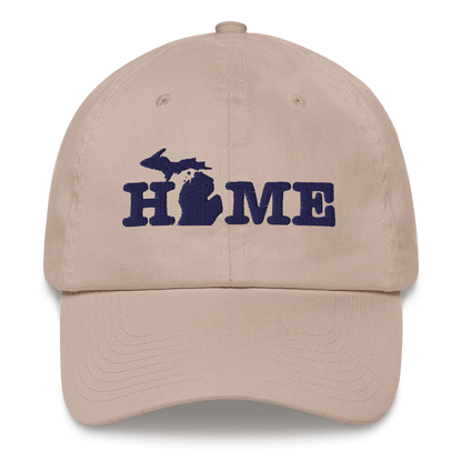 Michigan 'Home' Dad Hat (Typewriter Font)