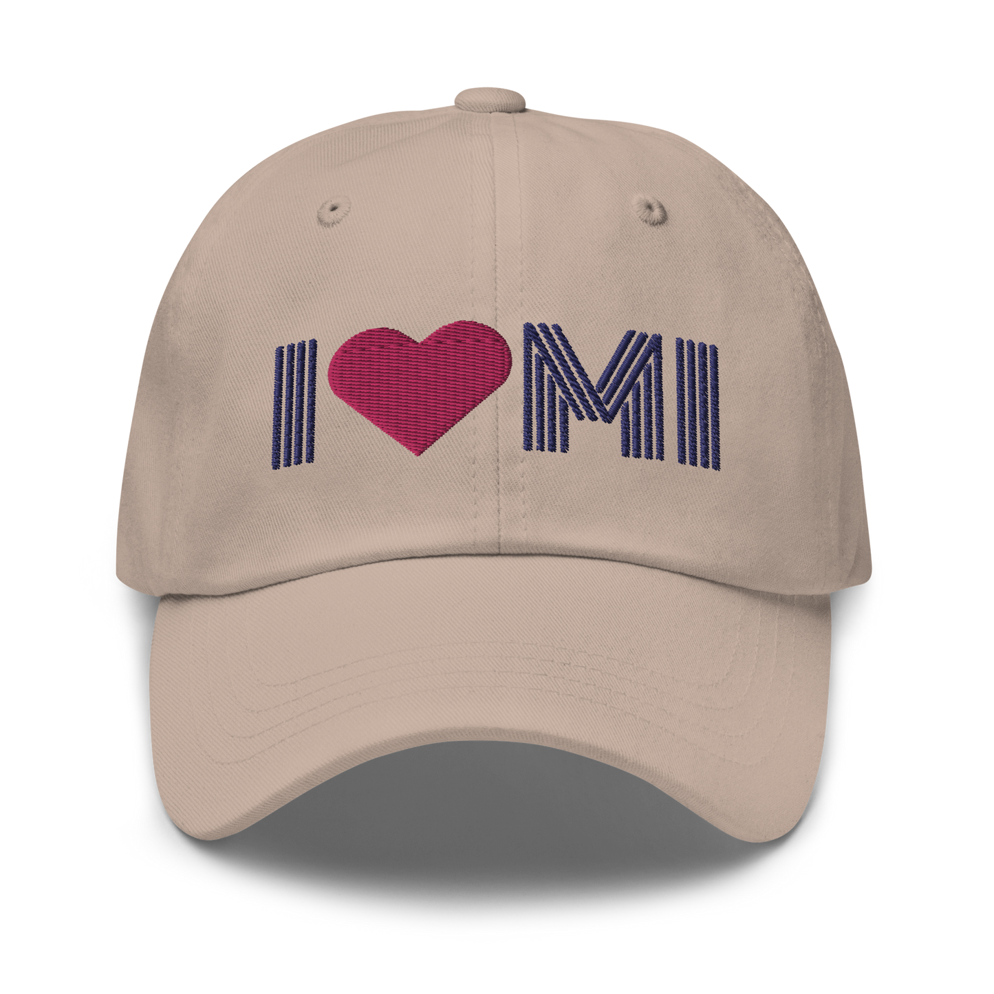 Michigan 'I ❤️ MI' Dad Hat (Metalpress Font)