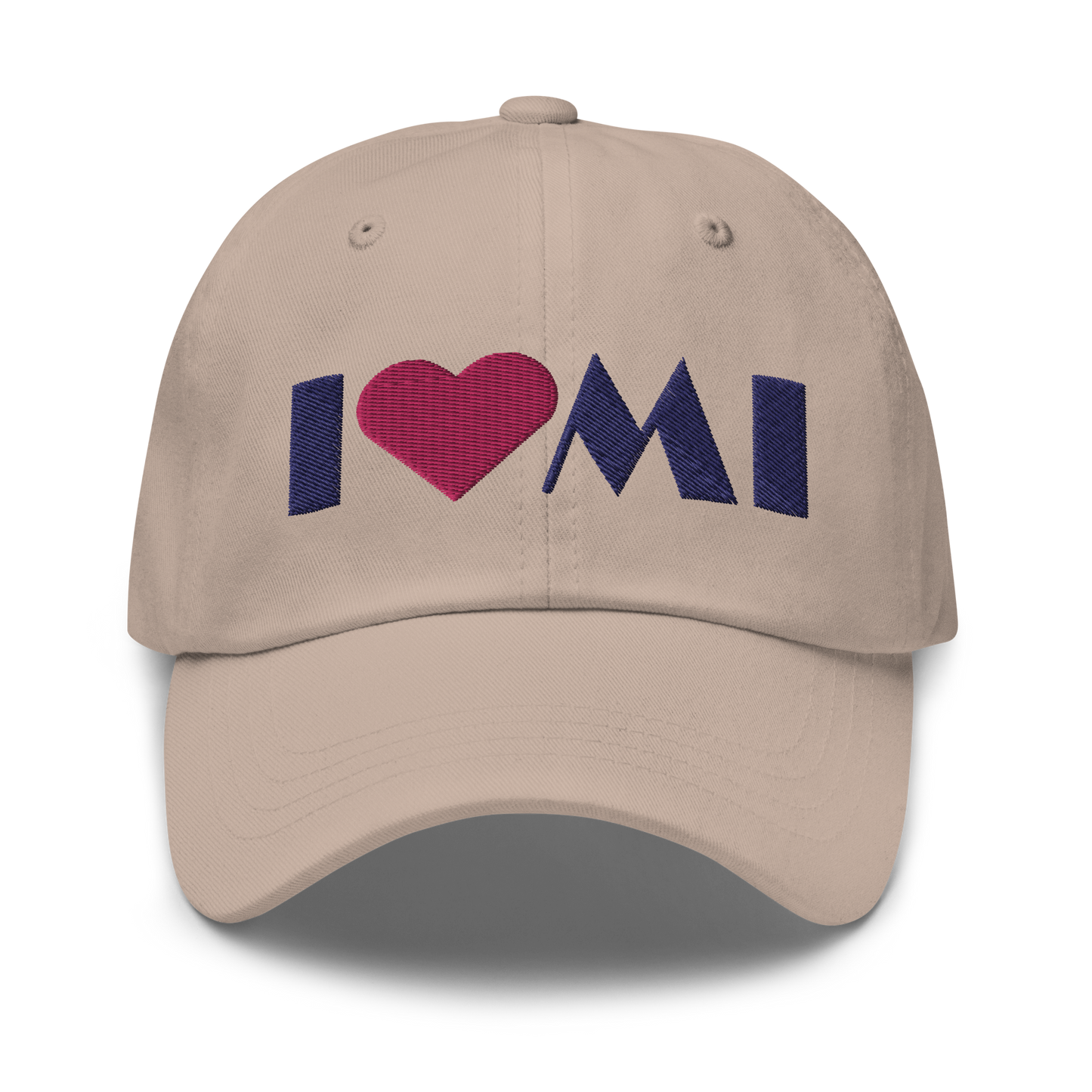 Michigan 'I ❤️ MI' Dad Hat (Art Deco Font)