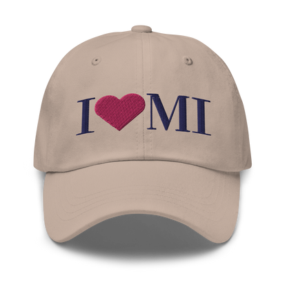 Michigan 'I ❤️ MI' Dad Hat (Didone Font)