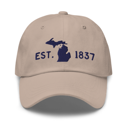 Michigan 'EST 1837' Dad Hat (Licence Plate Font)