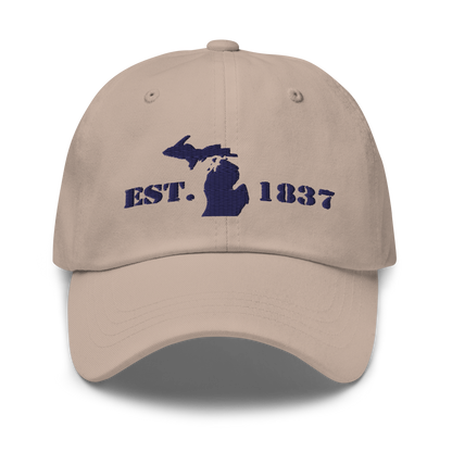 Michigan 'EST 1837' Dad Hat (Army Font)