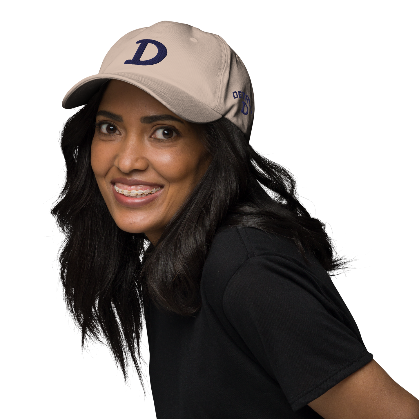 Detroit 'Old French D' Dad Hat (w/ Side Design)