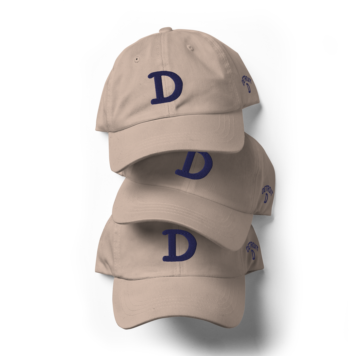 Detroit 'Old French D' Dad Hat (w/ Side Design)