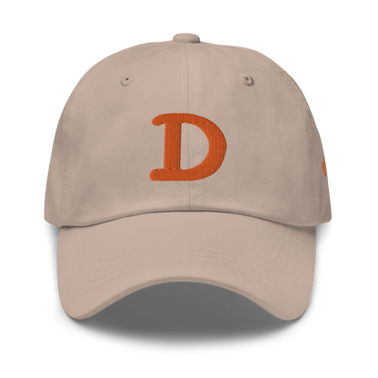 Detroit 'Old French D' Dad Hat (w/ Side Design) | Orange Embroidery