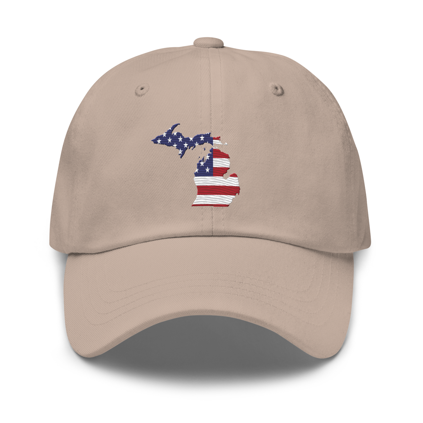 State of Michigan Dad Hat (w/ USA Flag Outline)