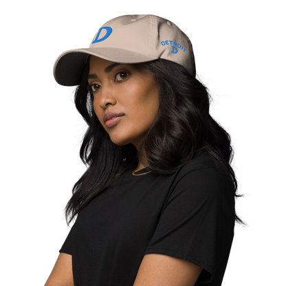 Detroit 'Old French D' Dad Hat (w/ Side Design) | Azure Embroidery