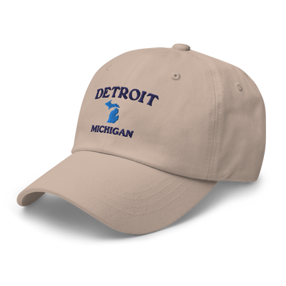 'Detroit Michigan' Dad Hat (w/ Michigan Outline)