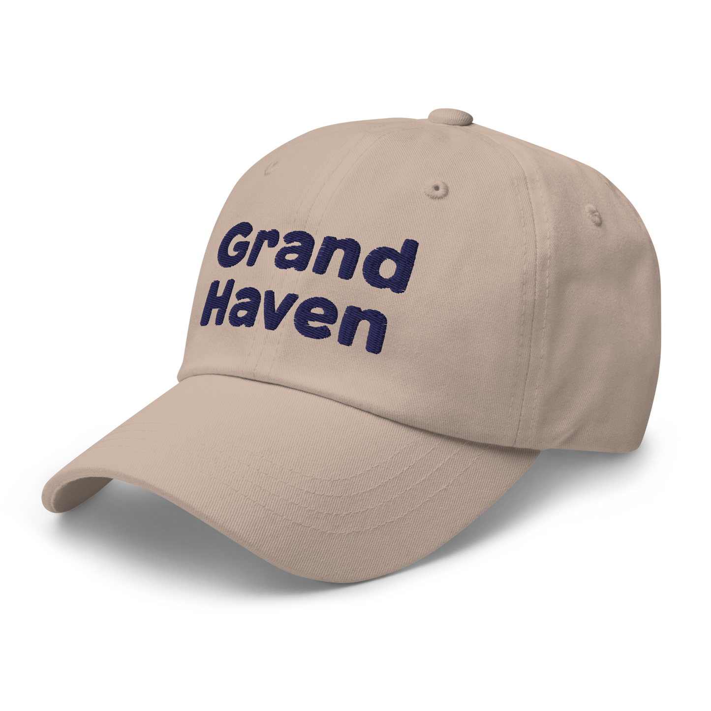 'Grand Haven' Dad Hat | White/Navy Embroidery