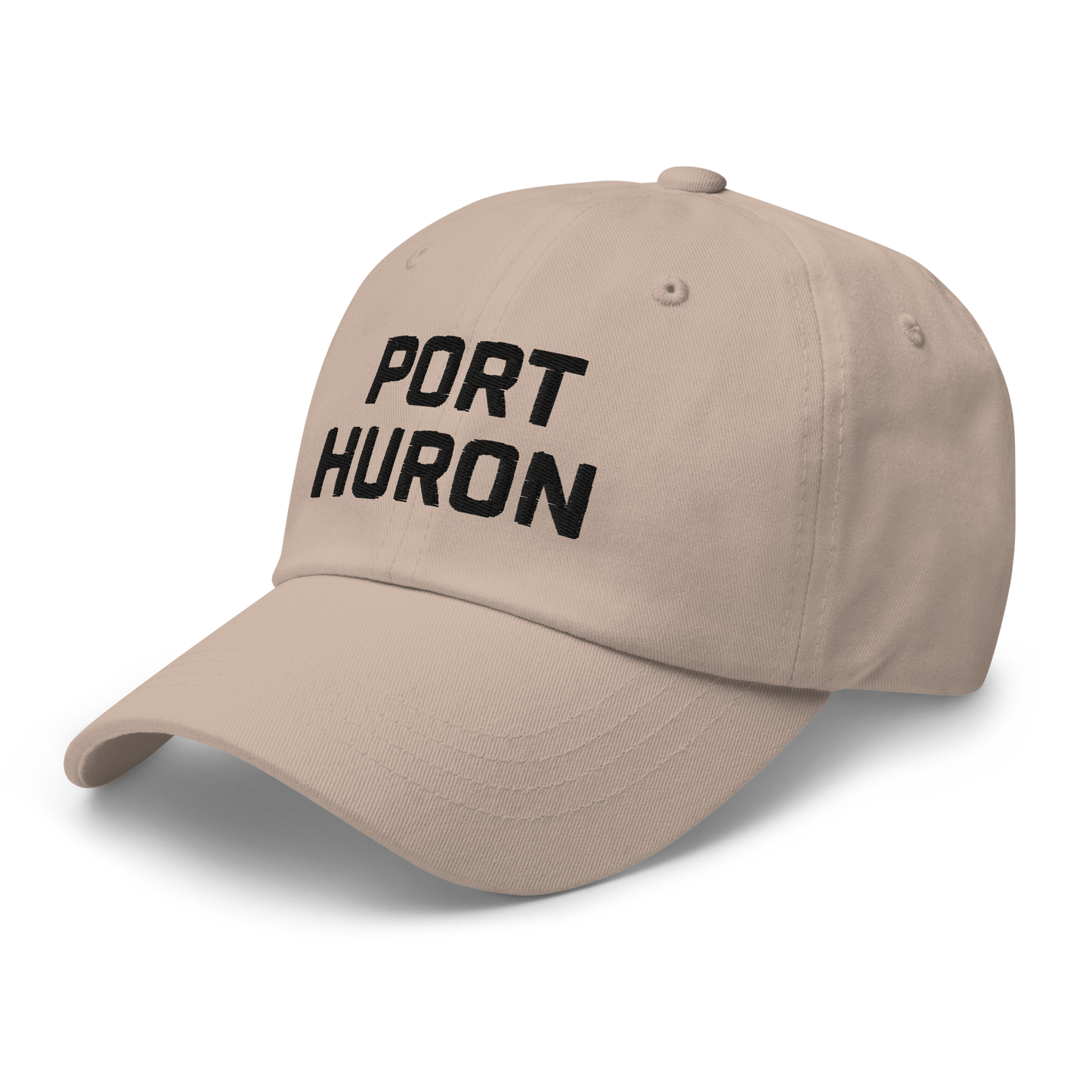 'Port Huron' Dad Hat | White/Black Embroidey