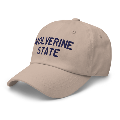 Michigan 'Wolverine State' Dad Hat (Licence Plate Font)