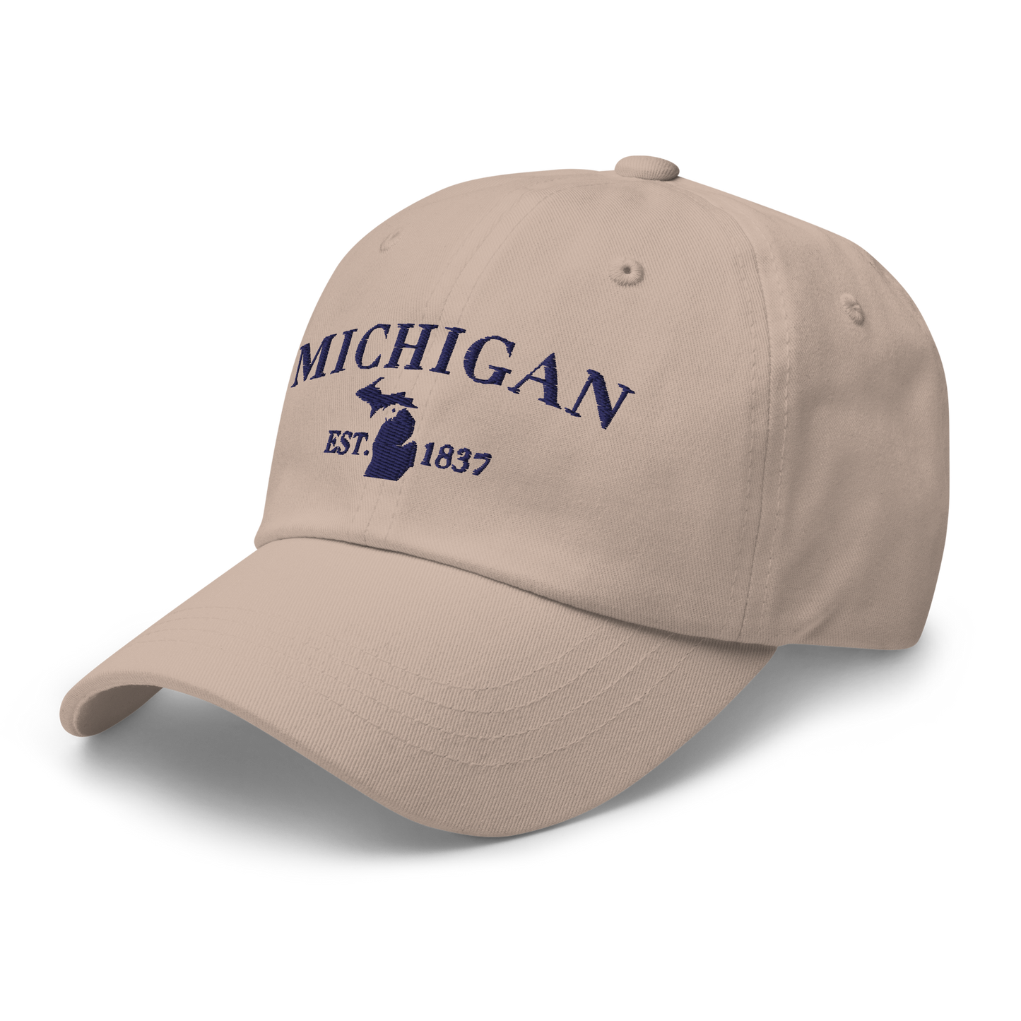 'Michigan EST 1837' Dad Hat (Didone Font)