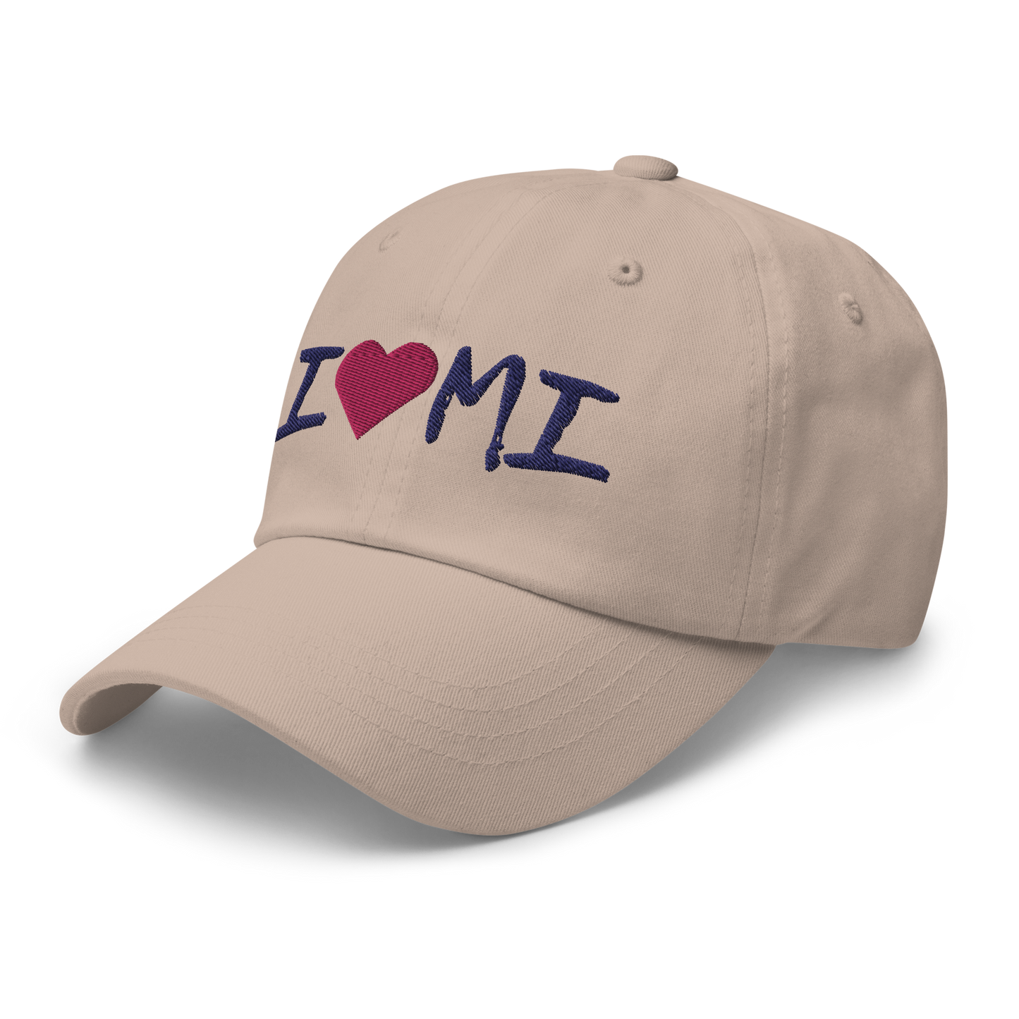 Michigan 'I ❤️ MI' Dad Hat (Brush Font)