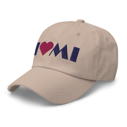 Michigan 'I ❤️ MI' Dad Hat (Art Deco Font)