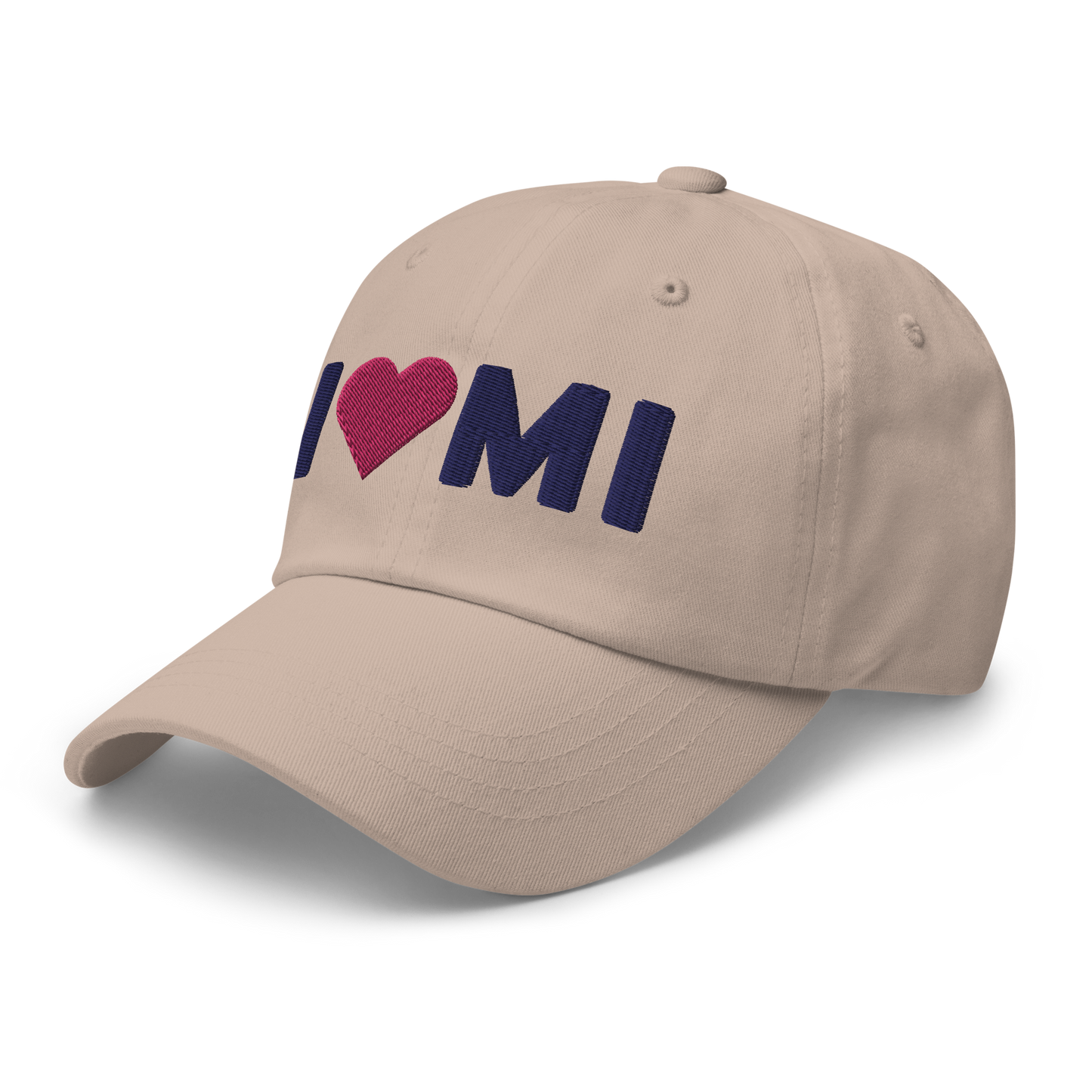 Michigan 'I ❤️ MI' Dad Hat (Rounded Swiss Font)