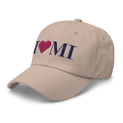 Michigan 'I ❤️ MI' Dad Hat (Didone Font)